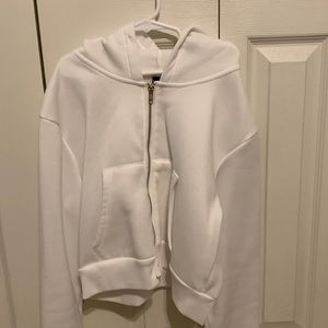 Small cropped white shein jacket
